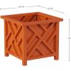 imageLattice Design Planter Box  1475InchSquare Decorative Outdoor Flower or Plant Pot  Front Porch Patio and Garden Decor by Pure Garden WhiteTerracotta