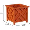 imageLattice Design Planter Box  1475InchSquare Decorative Outdoor Flower or Plant Pot  Front Porch Patio and Garden Decor by Pure Garden WhiteTerracotta