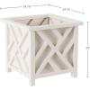 imageLattice Design Planter Box  1475InchSquare Decorative Outdoor Flower or Plant Pot  Front Porch Patio and Garden Decor by Pure Garden WhiteWhite