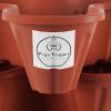 imagePURE GARDEN Set of 3 Stacking Planter Tower  3Tier Space Saving Flower Pots  IndoorOutdoor Vertical Herb and Vegetable Planter Hunter GreenTerracotta