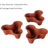 imagePURE GARDEN Set of 3 Stacking Planter Tower  3Tier Space Saving Flower Pots  IndoorOutdoor Vertical Herb and Vegetable Planter Hunter GreenTerracotta