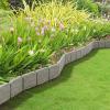 imagePlastic Garden Edging StoneLook BorderDecorative Flower Bed Fence for Landscaping Set of 10 Terracotta Interlocking Lawn Stakes by Pure Garden 8Putty