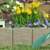 imagePlastic Garden Edging StoneLook BorderDecorative Flower Bed Fence for Landscaping Set of 10 Terracotta Interlocking Lawn Stakes by Pure Garden 8Putty