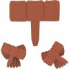 imagePlastic Garden Edging StoneLook BorderDecorative Flower Bed Fence for Landscaping Set of 10 Terracotta Interlocking Lawn Stakes by Pure Garden 8Terracotta