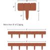 imagePlastic Garden Edging StoneLook BorderDecorative Flower Bed Fence for Landscaping Set of 10 Terracotta Interlocking Lawn Stakes by Pure Garden 8Terracotta