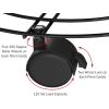 imagePure Garden 50LG1219 Black Metal Plant CaddySet of 2 Round Pot Stand on Wheels12 Rolling Tray Locking Casters Rustproof for OutdoorIndoor Use