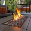imagePure Garden 50LG1383 Light Blue 10lb Fire Pit Glass RocksAmber