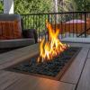 imagePure Garden 50LG1383 Light Blue 10lb Fire Pit Glass RocksBlack
