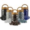 imagePure Garden 50LG1383 Light Blue 10lb Fire Pit Glass RocksBrown