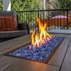 imagePure Garden 50LG1383 Light Blue 10lb Fire Pit Glass RocksCobalt Blue