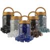 imagePure Garden 50LG1383 Light Blue 10lb Fire Pit Glass RocksCobalt Blue
