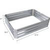 imagePure Garden Galvanized Raised Garden Bed  1425 L x 135 W x 55 H Raised Garden Beds Outdoor Square Planter Box Kit for Flowers Vegetables Fruits or Herbs  Raised Bed Garden Planters