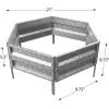 imagePure Garden Galvanized Raised Garden Bed  21quot L x 975quot W x 55quot H Raised Garden Beds Outdoor Hexagonal Planter Box Kit for Flowers Vegetables Fruits or Herbs  Raised Bed Garden Planters21 L x 975 W x 55 H