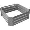 imagePure Garden Galvanized Raised Garden Bed  21quot L x 975quot W x 55quot H Raised Garden Beds Outdoor Hexagonal Planter Box Kit for Flowers Vegetables Fruits or Herbs  Raised Bed Garden Planters235 L x 235 W x 12 H