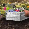 imagePure Garden Galvanized Raised Garden Bed  21quot L x 975quot W x 55quot H Raised Garden Beds Outdoor Hexagonal Planter Box Kit for Flowers Vegetables Fruits or Herbs  Raised Bed Garden Planters21 L x 975 W x 55 H