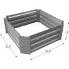 imagePure Garden Galvanized Raised Garden Bed  21quot L x 975quot W x 55quot H Raised Garden Beds Outdoor Hexagonal Planter Box Kit for Flowers Vegetables Fruits or Herbs  Raised Bed Garden Planters235 L x 235 W x 12 H