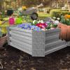imagePure Garden Galvanized Raised Garden Bed  21quot L x 975quot W x 55quot H Raised Garden Beds Outdoor Hexagonal Planter Box Kit for Flowers Vegetables Fruits or Herbs  Raised Bed Garden Planters235 L x 235 W x 12 H