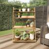 imagePure Garden Ladder Plant Stand4 Tier Freestanding Bamboo Storage ShelfFoldable IndoorOutdoor Rack for Flowerpots Planters Shoe Rack or Display