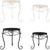 imagePure Garden Plant Stand Indoor or Outdoor Folding Wrought Iron Metal Home and Garden DisplayBlack
