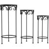 imagePure Garden Plant Stand Indoor or Outdoor Folding Wrought Iron Metal Home and Garden DisplayBlack