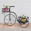 imagePure Garden Plant Stand Indoor or Outdoor Folding Wrought Iron Metal Home and Garden DisplayBlack