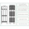 imagePure Garden Plant Stand Indoor or Outdoor Folding Wrought Iron Metal Home and Garden DisplayBlack