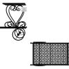 imagePure Garden Plant Stand Indoor or Outdoor Folding Wrought Iron Metal Home and Garden DisplayBlack