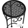 imagePure Garden Plant Stand Indoor or Outdoor Folding Wrought Iron Metal Home and Garden DisplayBlack