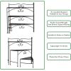 imagePure Garden Plant Stand Indoor or Outdoor Folding Wrought Iron Metal Home and Garden DisplayBlack