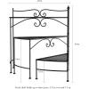 imagePure Garden Plant Stand Indoor or Outdoor Folding Wrought Iron Metal Home and Garden DisplayBlack