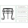 imagePure Garden Plant Stand Indoor or Outdoor Folding Wrought Iron Metal Home and Garden DisplayBlack