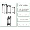 imagePure Garden Plant Stand Indoor or Outdoor Folding Wrought Iron Metal Home and Garden DisplayBlack