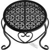 imagePure Garden Plant Stand Indoor or Outdoor Folding Wrought Iron Metal Home and Garden DisplayBlack