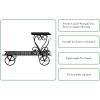 imagePure Garden Plant Stand Indoor or Outdoor Folding Wrought Iron Metal Home and Garden DisplayBlack