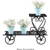 imagePure Garden Plant Stand Indoor or Outdoor Folding Wrought Iron Metal Home and Garden DisplayBlack