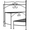 imagePure Garden Plant Stand Indoor or Outdoor Folding Wrought Iron Metal Home and Garden DisplayBlack