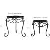 imagePure Garden Plant Stand Indoor or Outdoor Folding Wrought Iron Metal Home and Garden DisplayBlack