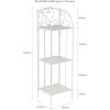 imagePure Garden Plant Stand Indoor or Outdoor Folding Wrought Iron Metal Home and Garden DisplayWhite