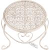 imagePure Garden Plant Stand Indoor or Outdoor Folding Wrought Iron Metal Home and Garden DisplayWhite