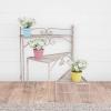 imagePure Garden Plant Stand Indoor or Outdoor Folding Wrought Iron Metal Home and Garden DisplayWhite