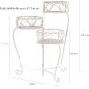 imagePure Garden Plant Stand Indoor or Outdoor Folding Wrought Iron Metal Home and Garden DisplayWhite