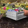 imagePure Garden Raised Garden Bed Plant Holder Kit with Adjustable Galvanized Iron for Growing Flowers Vegetables Herbs