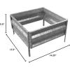 imagePure Garden Raised Garden Bed Plant Holder Kit with Adjustable Galvanized Iron for Growing Flowers Vegetables Herbs