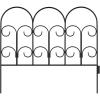 image4Piece Lawn and Flower Bed Edging  Modular NoDig Plastic Fencing for Garden Border  Interlocking Fence for Landscaping by Pure Garden BlackIris