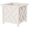 imageLattice Design Outdoor Planter Box  1475 Square 13 Tall White Plant Pot  Decorative Plant Pots for Front Porch Decor  Flower Pots Outdoor Planters for Porch Patio or Garden Decor by Pure GardenWhite