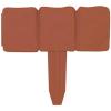 imagePlastic Garden Edging StoneLook BorderDecorative Flower Bed Fence for Landscaping Set of 10 Terracotta Interlocking Lawn Stakes by Pure Garden 8Terracotta