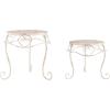 imagePure Garden Plant Stand Indoor or Outdoor Folding Wrought Iron Metal Home and Garden DisplayWhite
