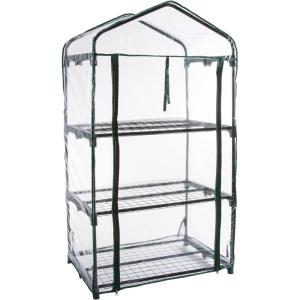 image4 Tier Mini Greenhouse  Portable Greenhouse with RustResistant Frame and PVC Cover for IndoorOutdoor  275x19x63Inch Green House by Pure Garden3 Tier