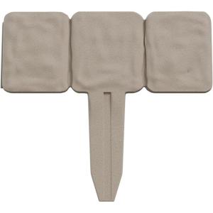 imagePlastic Garden Edging StoneLook BorderDecorative Flower Bed Fence for Landscaping Set of 10 Terracotta Interlocking Lawn Stakes by Pure Garden 8Putty