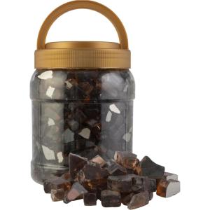 imagePure Garden 50LG1383 Light Blue 10lb Fire Pit Glass RocksBrown